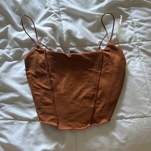 Windsor Rust Soft Corset Crop Top